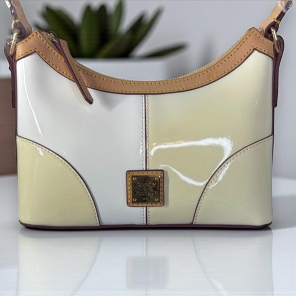 Dooney & Bourke Colorblock Patent Leather Baguette Shoulder Bag - New